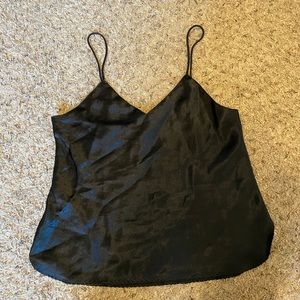 Vintage Black Satin Cami